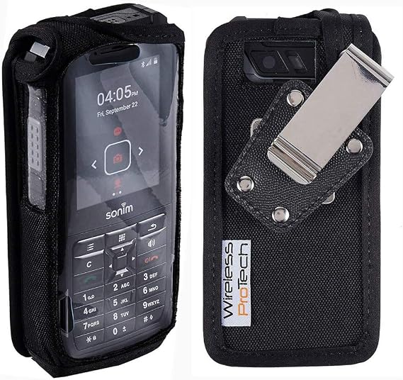 Case Compatible with Sonim XP5S Phone Model XP5800. Ballistic Nylon Fitted Case with Heavy-Duty 4 Position Belt Clip