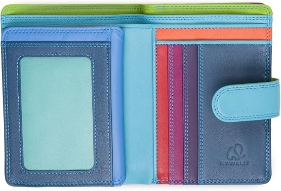 mywalit Medium Snap Leather Wallet | 9 Card Slots | ID Window & Zip Coin Pocket | Liguria | Stylish & Compact Accessory for Men & Women | Perfect for Everyday Use