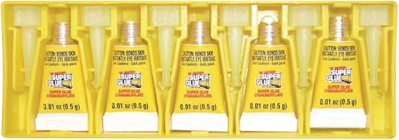 Super Glue The Original Superglue(r) 15175-12 Instant Adhesive Mini Tubes, 5 Pk, 0.5g