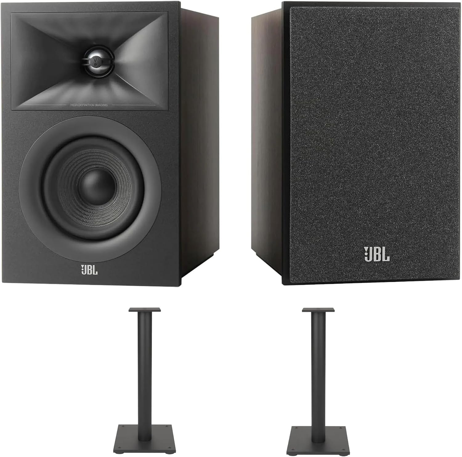 JBL STAGE-240B-BLK 2-Way 4.5 Bookshelf Loudspeaker with Stage FS-BLK with Floor Stand 2025