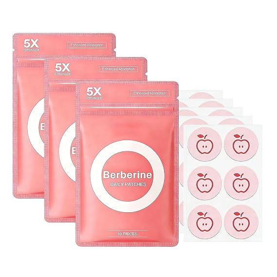 Berberine Patches, 5X New Improved Design, Body Care Patches for Men and Women, 90 Patches