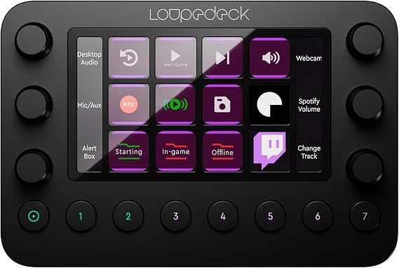 Loupedeck Live The Custom Console for Live Streaming, Photo and Video Editing with Customizable Buttons, Dials and LED Touchscreen