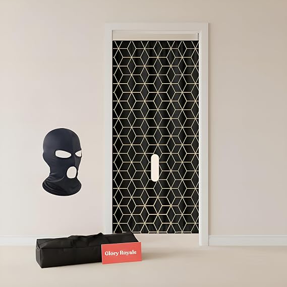 Portable Glory Hole Wall Kit Luxury Design + CARRY CASE + Mask Adjustable Tension Rod Mount for Doorways Durable Washable Fabric Curtain - Easy Setup 1 Minute - No Drilling or Adhesives Required