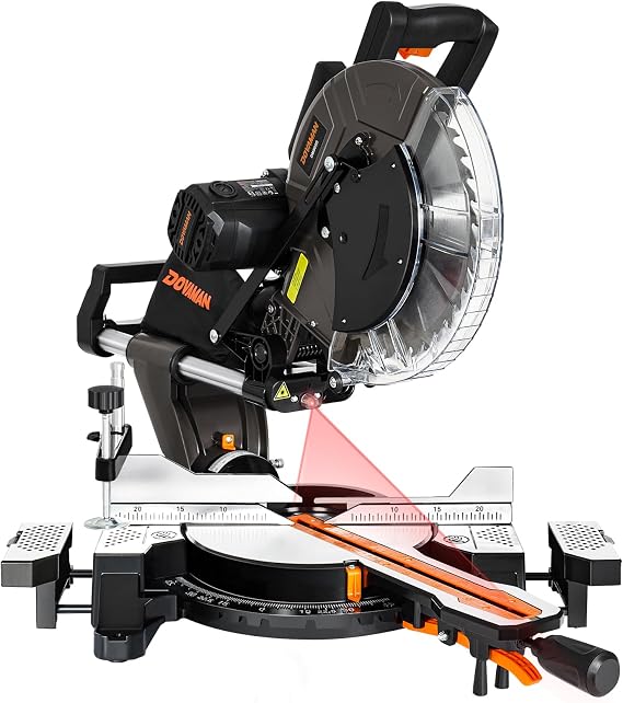 DOVAMAN 12-Inch Dual-Bevel Sliding Compound Miter Saw, 15-Amp