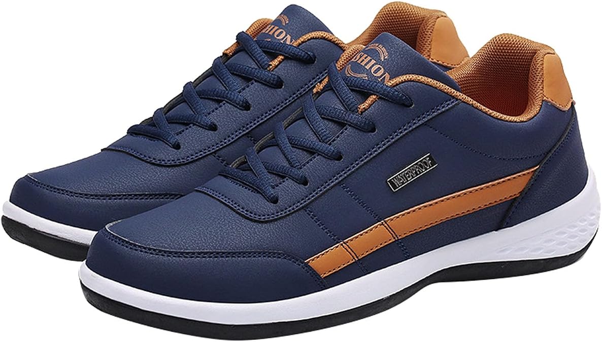 Running Sneaker for Men Shoes Casual Shoes Leather Sport Shoes Breathable Comfortable Walking Shoes Black Sneaker Shoes for Men