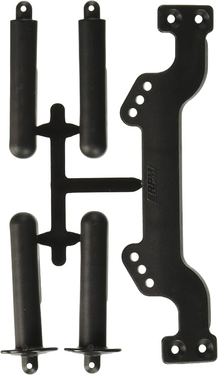 RPM Adjustable Front Body Mounts Posts for Slash, Rustler, Nitro Slash, Black
