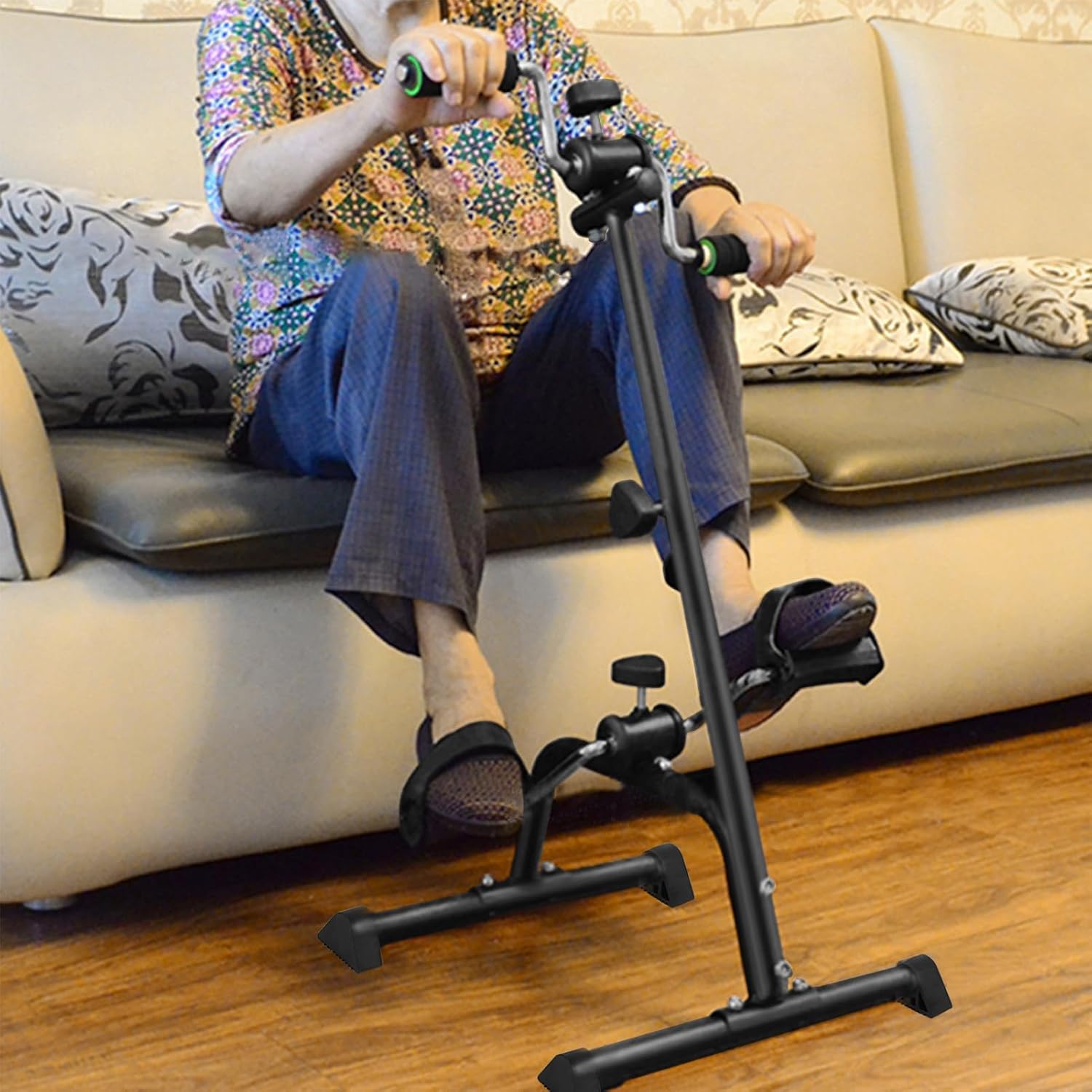 Elderly Exercise Bike, Leg and Knee Peddler Adjustable Fitness Equipment for Seniors Pedal Exerciser Bike, Mini Exercise Bike Recumbent Exercise Bike for Home, Knee Peddler