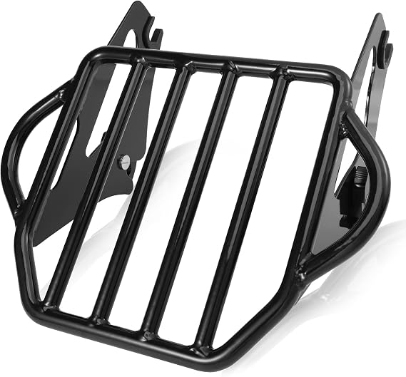 Black Detachable Two-Up Luggage Rack Motorcycle Rear Mounting Rack for Harley Touring Road King Street/Road/Electra Glide CVO Limited Custom 2009-2026