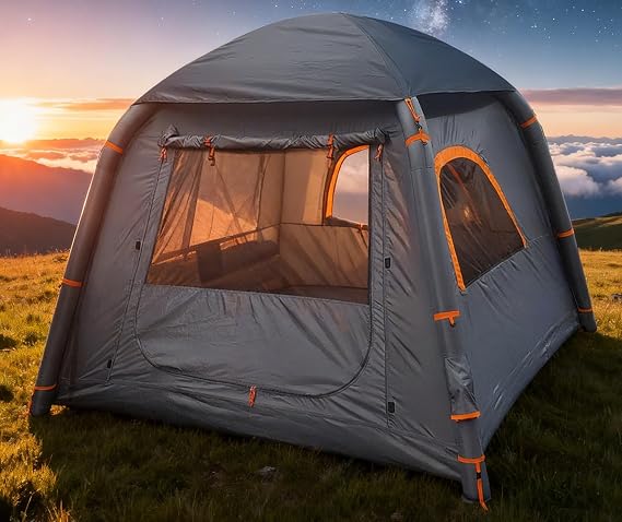 Inflatable Tents for Camping,2/4/6/8 Person Easy Setup Blow Up Tents for 4 Seasons Waterproof InflatableTent for Camping, Air Glamping Tents for Camping Adult