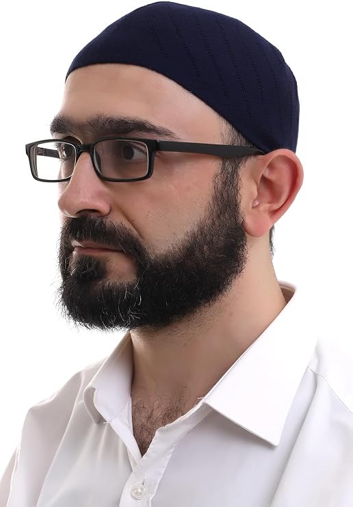 ihvan online Kufi Hats for Men, Taqiya, Takke, Turkish Muslim Winter Woven Caps, Peci, Islamic Prayer Skullcap, Islamic Gifts