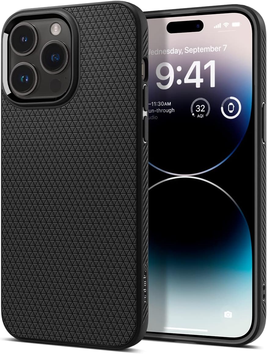 Spigen Liquid Air Case Compatible with iPhone 14 Pro Max - Matte Black