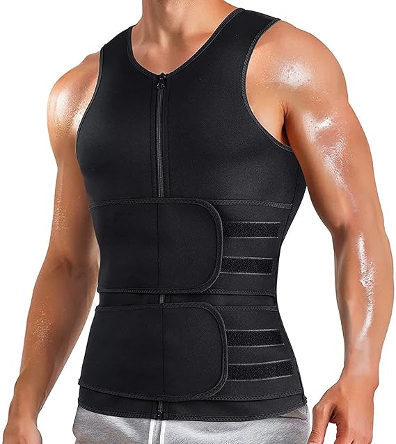 liyun Sauna Vest for Men, Sauna Costumes, Sauna Vest, Belly Vest, Sauna Shirt, Sweat Vest, Fitness, Weight Loss, Sweat, Sauna Effect, Thermo Shaper, Tank Top, Fitness Sauna Suits