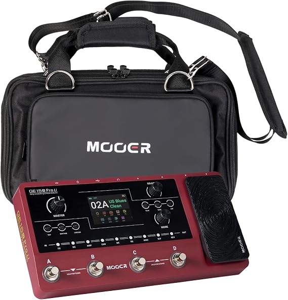MOOER GE150 Pro Li Plum Multi Effects Pedal Guitar Accessories with Portable Gig Bag 13.77 Inch Long