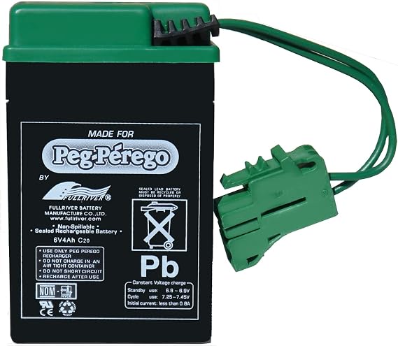 Peg Perego Official 6 Volt Replacement Battery for Ride on Toys, All Season Performance, Works with Licensed Peg Perego Ride on Toys