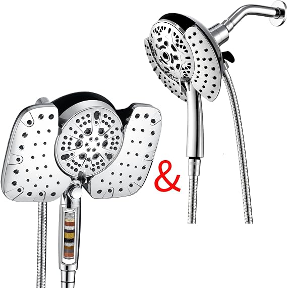 2 Pack 2-in-1 Shower Head with Handheld