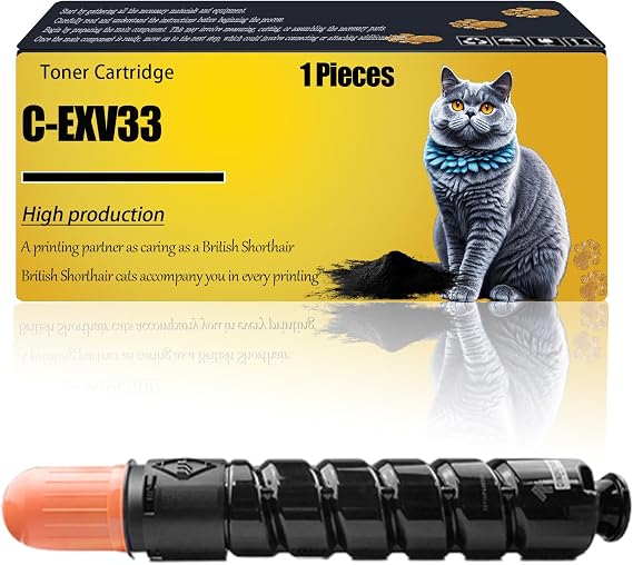 C-EXV33 Toner Cartridge Compatible for Canon imageRUNNER 2520 IR-2530 IR-2525 Printers, 2785B002AA Toner Cartridge Refills 8500 Pages (Black)
