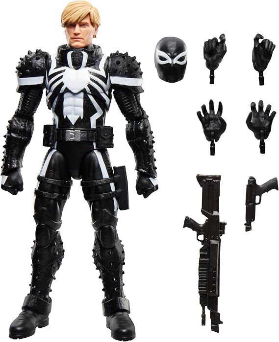 Marvel Legends Series Agent Venom (Flash Thompson) Comics Action Figure, Black | Marvel Legends Retro 6 Inch Action Figure Spider-Man Wave 5 - Agent Venom (Flash Thompson)