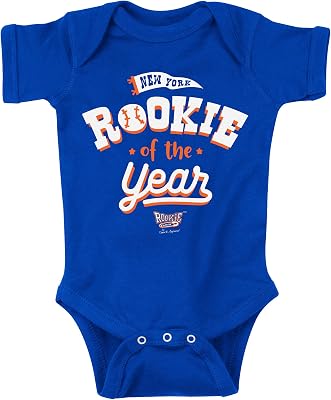 Smack Apparel New York Baseball Fans. Rookie of The Year Royal Onesie or Toddler Tee NB-4T