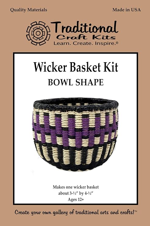 Traditional Craft Kits Wicker Basket Kit - Bowl Shape