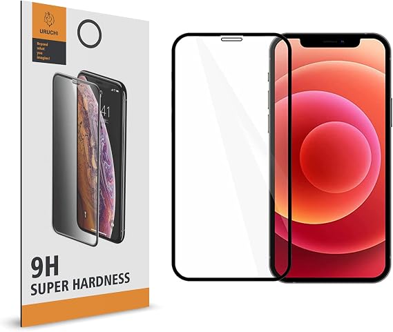 URUCHI iPhone 12 ve iPhone 12 Pro (6.1'') ile Uyumlu Ekran Koruyucu, HD Tam Kapsamlı Ekran Kapağı Cam Filmi