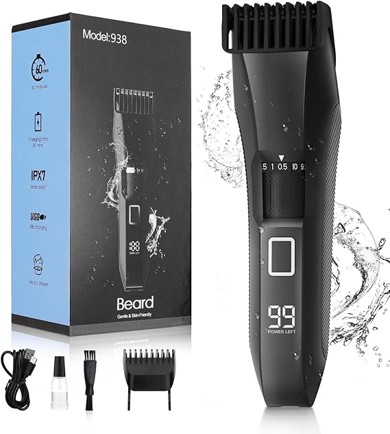 Beatslm Beard Trimmer for Men, 20 Length Adjustable, Cordless Hair Clippers