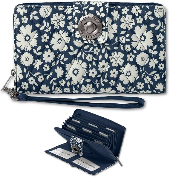 Bella Taylor Cash System Wallet, Quilted Budgeting Organizer for Women