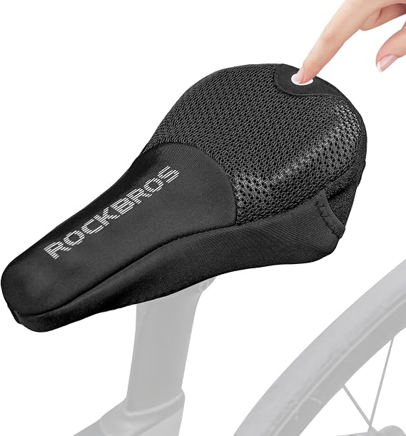 ROCKBROS Bike Seat Cover Bike Seat Cushion for Men Women Comfortable Gel Seat Cushion Hollow Breathable Compatible with Peloton,Road Mountain Bike Saddle Accessories