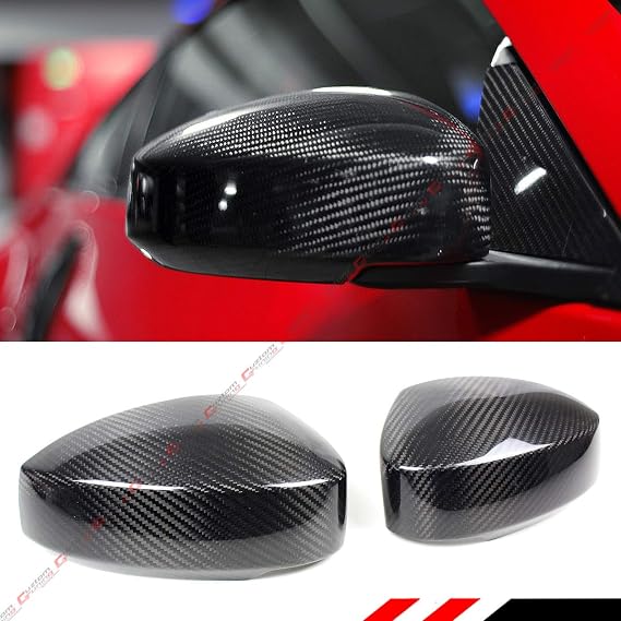 Real Carbon Fiber Side Mirror Covers Cap Overlay Compatible with for 2003-2007 Nissan 350Z Z33