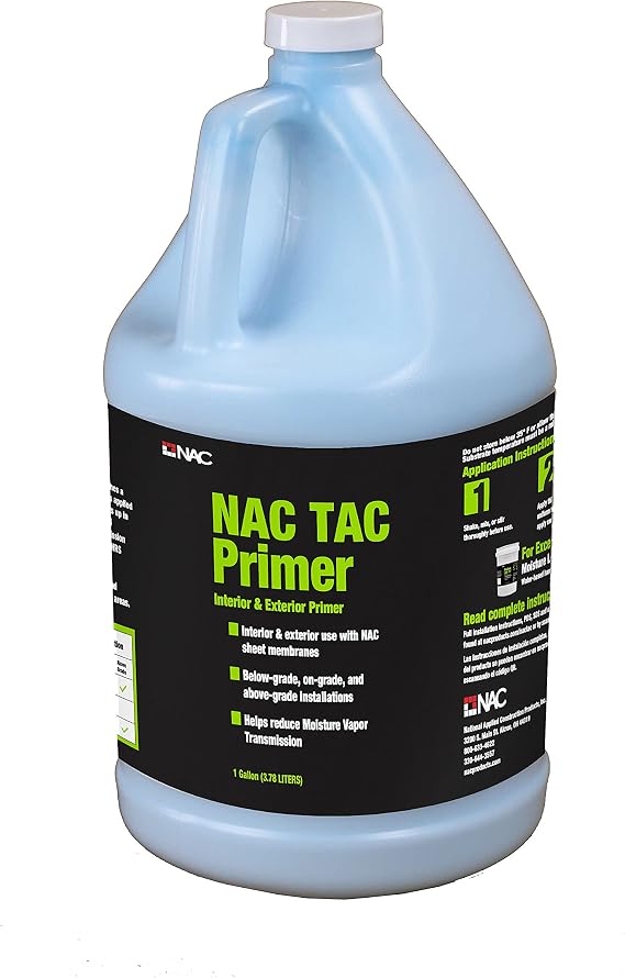 NAC Products NAC TAC InteriorExterior Primer - Secures Below Grade, On Grade and Above Grade Flooring Systems, Non-Flammable, Neoprene-Based Primer, Requires No Thinning, Establishes Permanent Bond in 48 Hours 1 Gallon