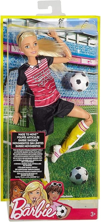 Barbie Made to Move Posable Soccer Player Doll