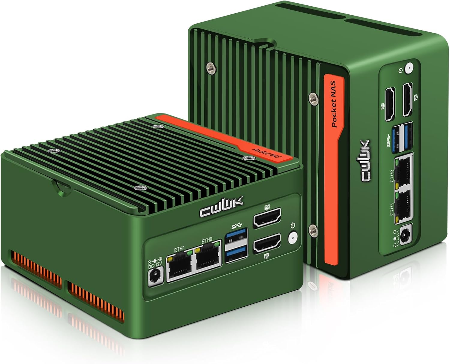 CWWK N150 Mini PC (Upgraded N100) X86-P5 Pocket-NAS, 4 x M.2 NVMe Mini Computer with 2 x i226-V 2.5GbE LAN, Barebone Micro PC DDR5 NO RAM/SSD/OS, WiFi7/BT5.4 Expandable, 2-Display