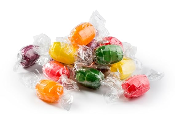 Assorted Fruit Barrels Fruit Balls Hard Candy, Individually Wrapped 1 LB