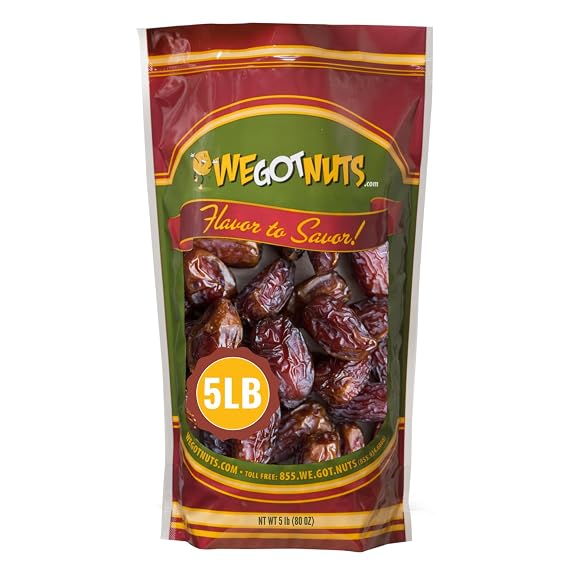 Premium Medjool Dates (5 lbs) , Soft, and Sweet