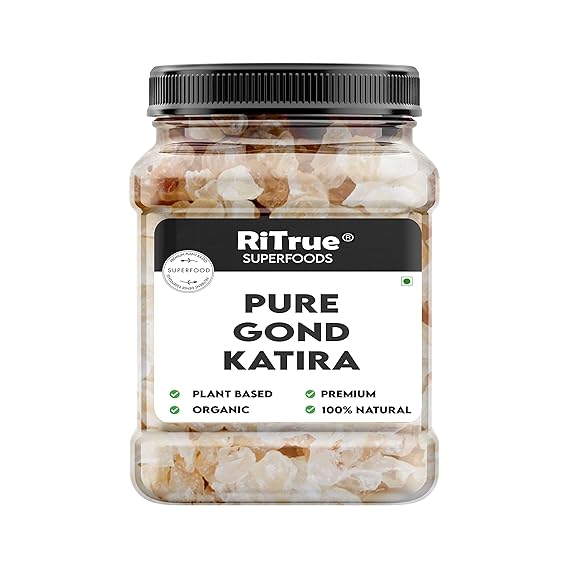 Ritrue - Pure Gond Katira | badam Pisin - 300 Gm - tragacanth Crystals | 100% Natural | Almond Gum