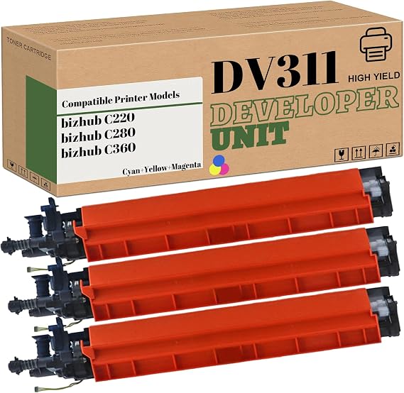 Compatible Developer Unit Replacement for Konica Minolta DV-311(3Pack CMY)