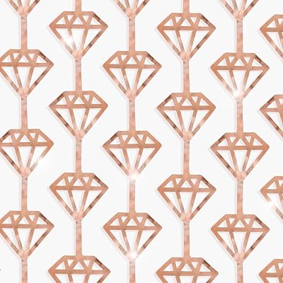 KatchOn, Rose Gold Diamond Foil Curtains - Pack of 2 | Diamonds Backdrop Curtains | Denim and Diamond Party Decorations | Rose Gold Backdrop for Anniversary, Birthday, Bachelorette Party Decorations
