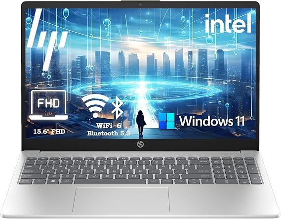 HP Essential 15.6" Laptop, 2026 Edition, 32GB RAM, 1TB SSD, Win11 | Intel 4-Core CPU, Everyday Student Computer, WiFi 6, Long Battery Life, Thin & Light PC for Business, Home Entertainment