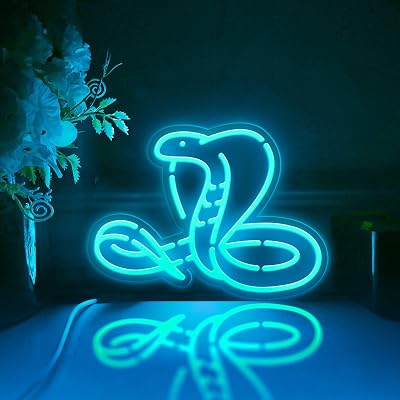 Cobra Led Light Box, Snake Wall Art Decor, Desktop Decorations, Bedroom Decor RGB Light, Large Size