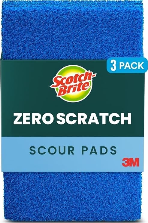 Scotch-Brite Zero Scratch Scouring Pad, 3 Pack