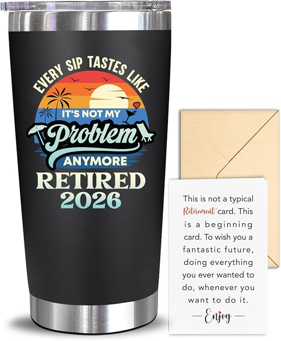 NewEleven Retirement Gift For Men, Women 2026 - Goodbye Present, Going Away Gift, Farewell Gifts For Coworkers From Colleague, Friend, Family - Tumbler 20oz