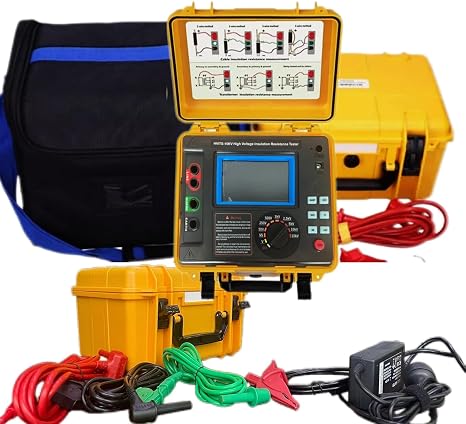 15kV Insulation Resistance Testers High Voltage 5kV Insulation Tester Meter with 30.0T Resistance Rated Voltage 50V-15KV Insulation 8 Steps Output Rated Voltage USB Interface