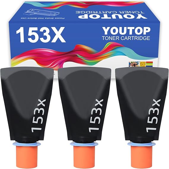 3 Pack 153X (W1530X) High Yield Black Toner Cartridge Reload kit Compatible for Tank 2504dw 2506dw MFP 2604sdw 2606sdn