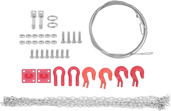 Tow Hook Trailer Chain, RC Tow Hook with Steel RC Tow Rope Wire for RC Model Car Accessories