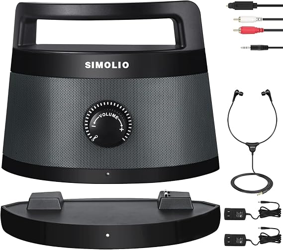 SIMOLIO Wireless TV Speakers for Hard of Hearing Seniors w/Bluetooth, 621D