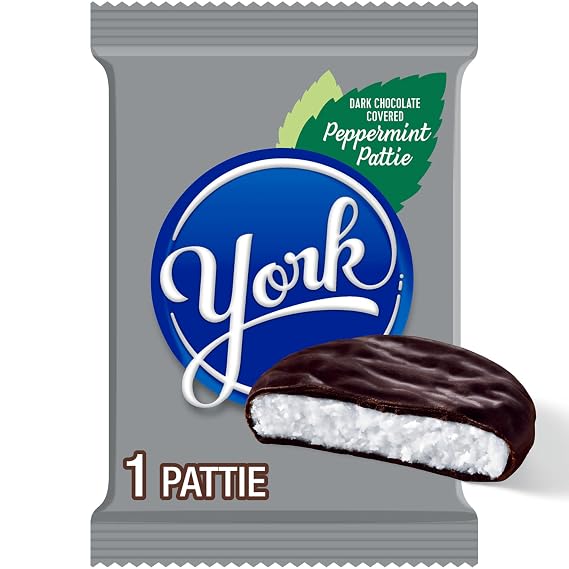 YORK Dark Chocolate Peppermint Pattie, Candy Pack, 1.4 oz
