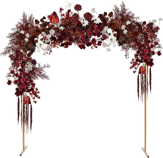W6.56xH6.56FT Square Metal Wedding Arch for Decoration,Square Arch Backdrop Frame Backdrop Garden Wedding Props Decoration for Wedding Ceremony Christmas, Thanksgiving,Yellow