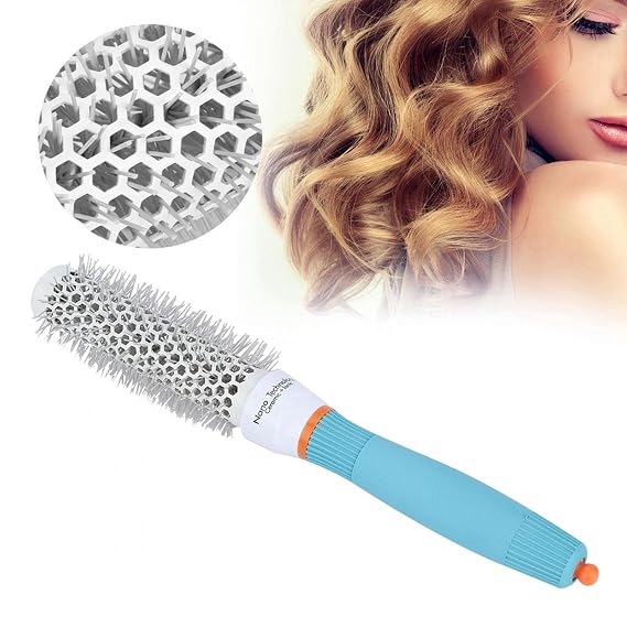 Moroccan Oil Hairdressing Round Styling Brush and Hair Dryer Roller Comb with Aluminum Tube