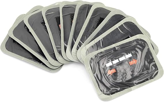 10Pcs Tyre Repair Patches 80x120mm, Natural Rubber Puncture Repair Kit | Self-Adhesive Glueless Tyre Patch for Car Truck Motorcycle, Universal