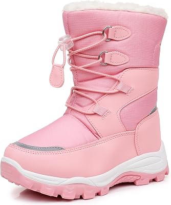 Blikcon Boys Girls Snow Boots Water-Resistant Slip Resistant Warm Winter Shoes ToddlerLittle KidBig Kid