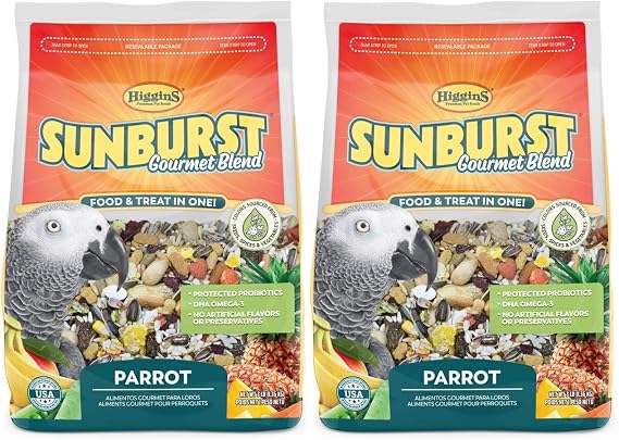 Higgins Sunburst Gourmet Blend Parrot Food 3 lbs Pack of 2
